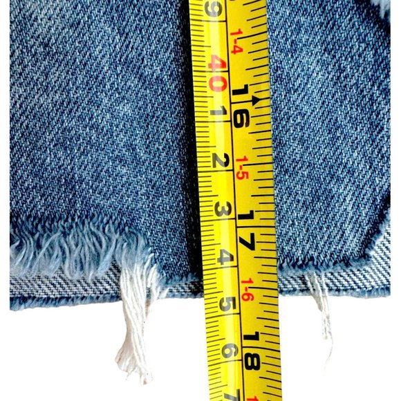 NWT FREE PEOPLE( We THE FREE) Mid Rise Distressed Pockets Denim Skirt Size 4 - Picture 8 of 8